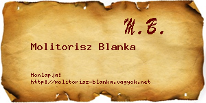 Molitorisz Blanka névjegykártya